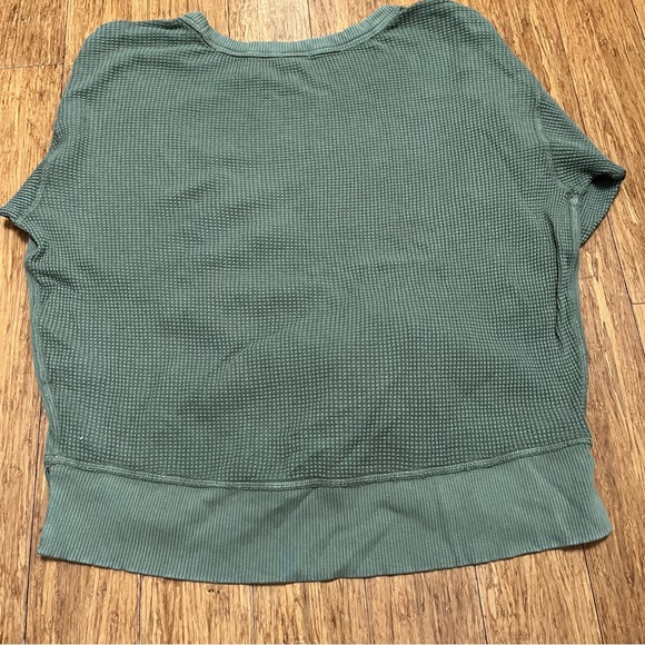 Aerie Sage Long Sleeve Waffle Knit Top - Picture 2 of 4